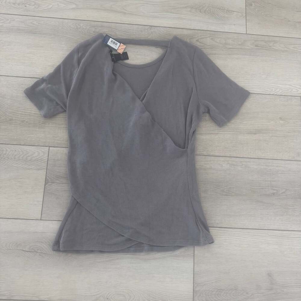 Heraborne Crossback Cutout Overlay Shirt Size Large Mauve